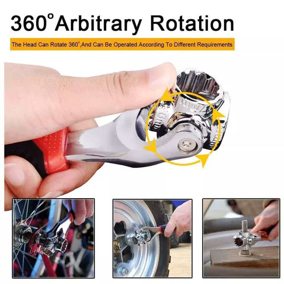 Llave 48 En 1 Con Cabezal Giratorio 360 Grados