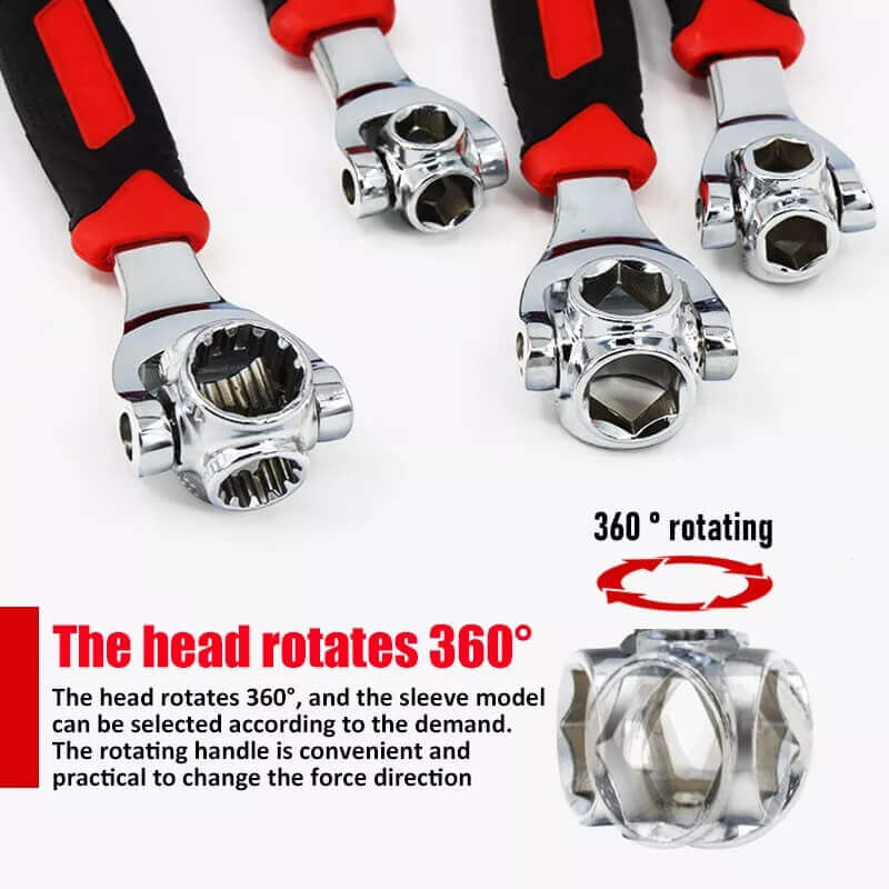 Llave 48 En 1 Con Cabezal Giratorio 360 Grados