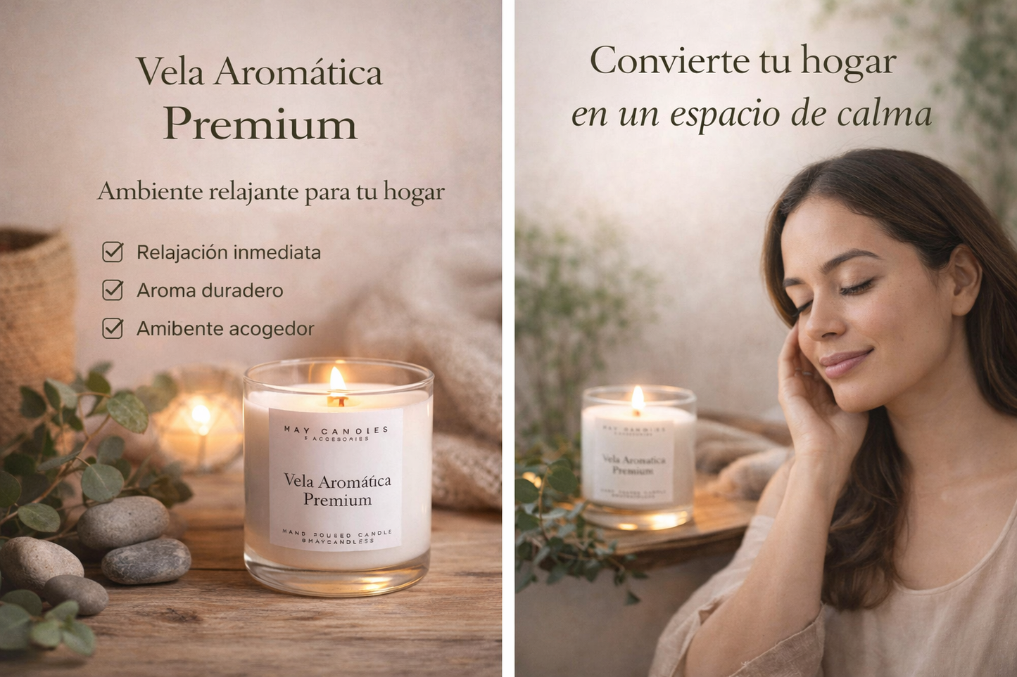 Vela Aromática Premium – Ambiente Relajante y Bienestar para tu Hogar