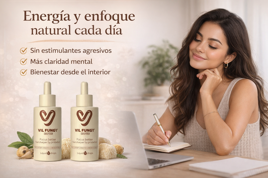 Energía y Enfoque Natural | Probiótico para Concentración y Bienestar (Gotas x2)