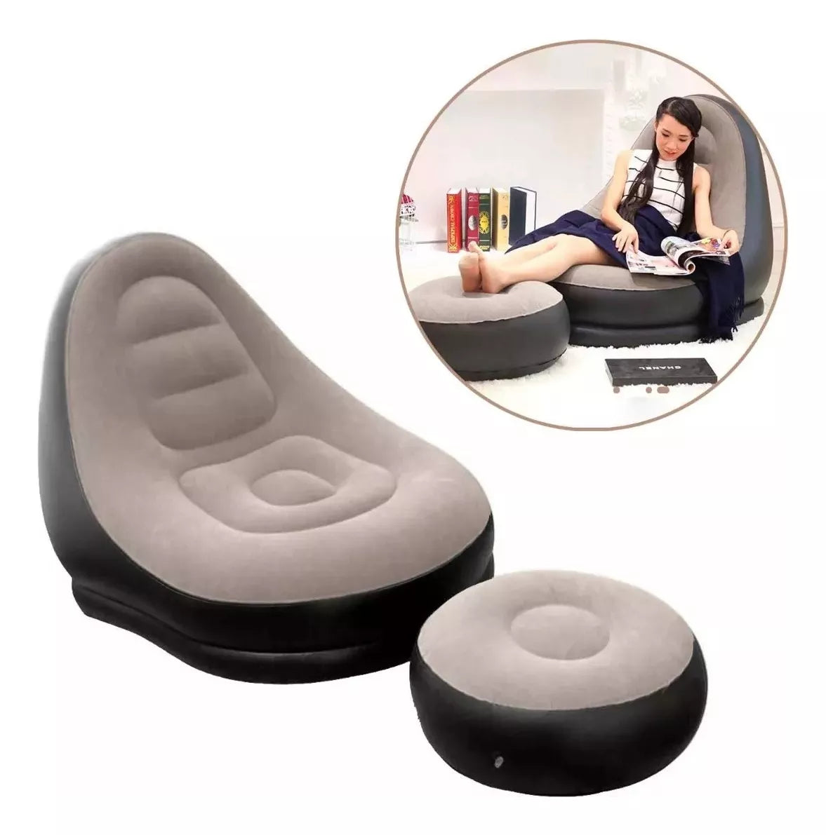 Sillón Inflable Confort Flex - ¡Frete Gratis + Bono Exclusivo!