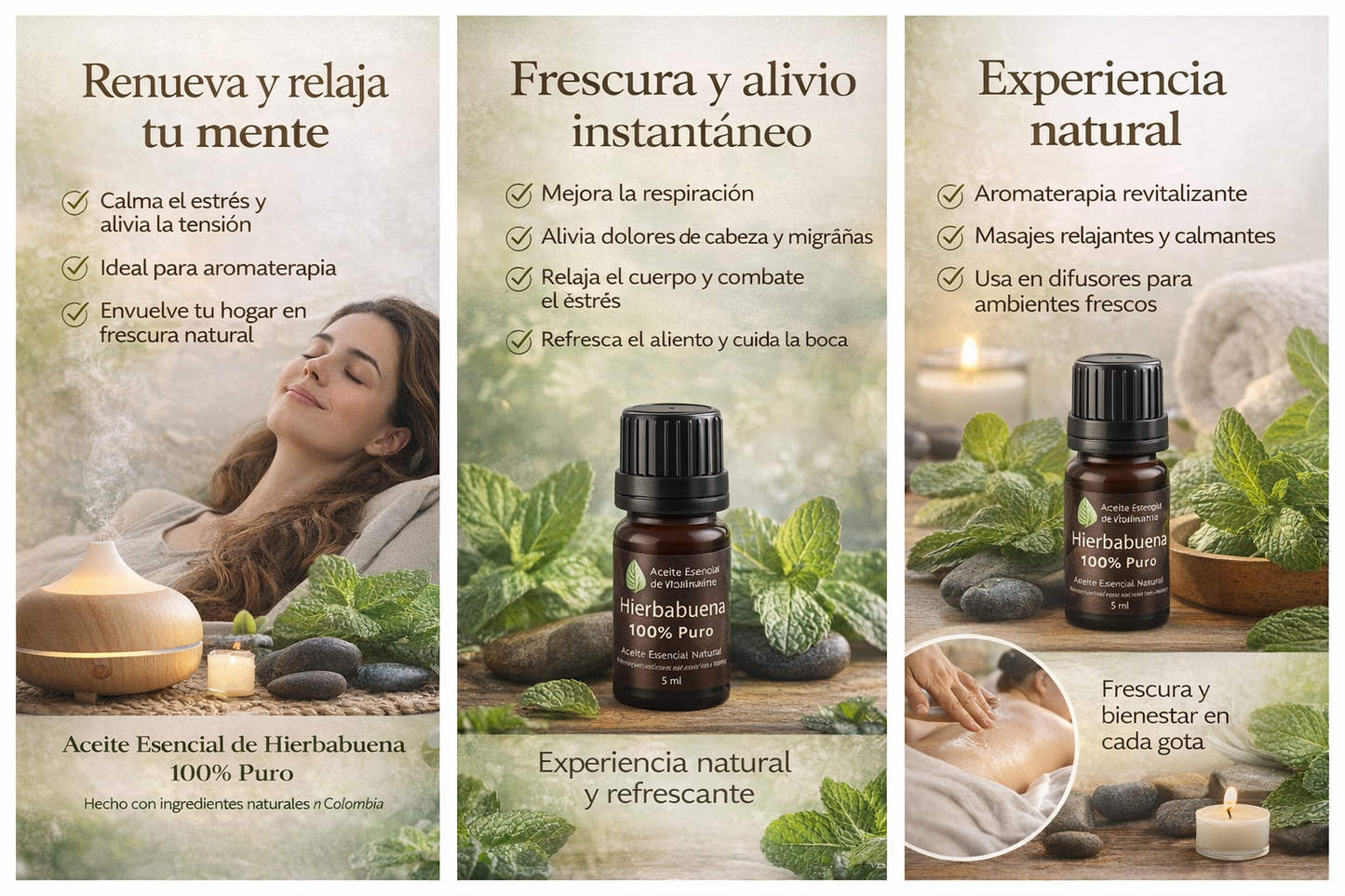 Aceite Esencial de Hierbabuena – Relajación, Energía y Bienestar Natural