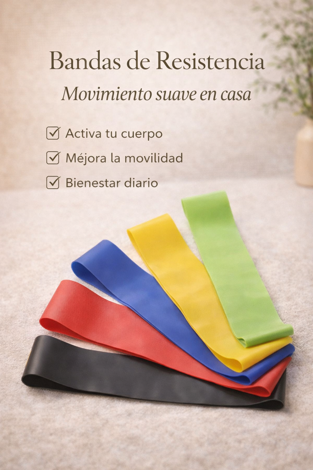 Bandas Elásticas de Resistencia – Movimiento Suave y Bienestar en Casa