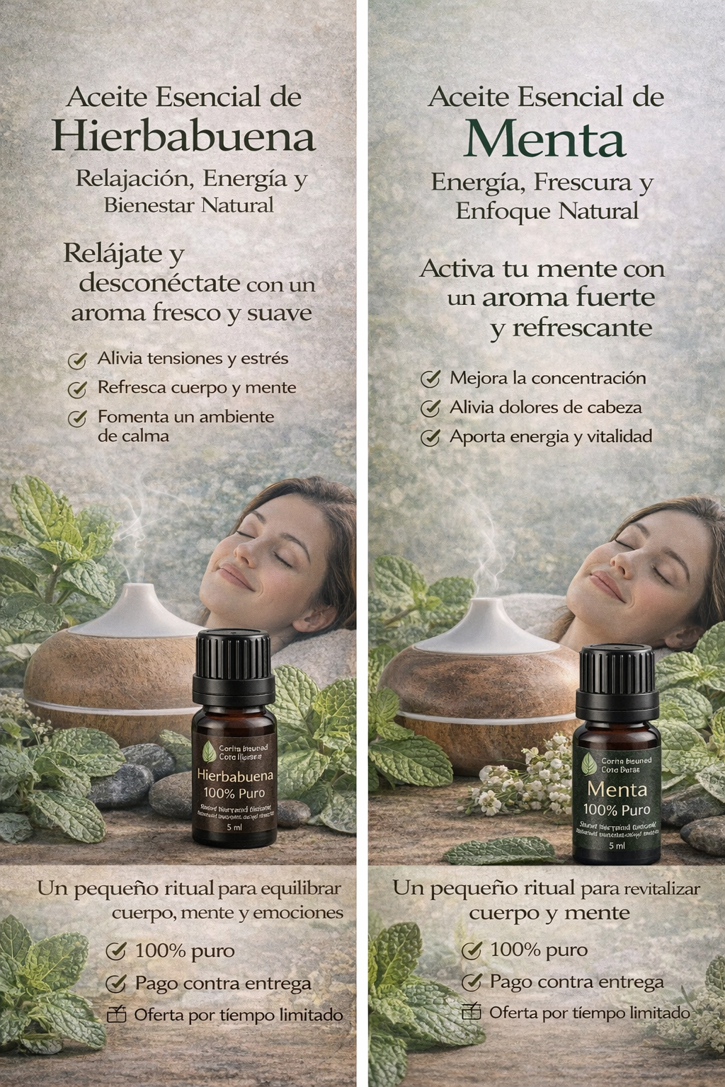Aceite Esencial de Hierbabuena – Relajación, Energía y Bienestar Natural