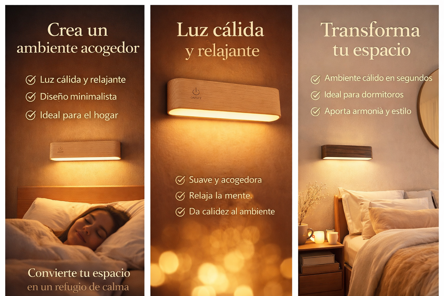 Lámpara LED Minimalista | Luz Cálida para Ambientes Acogedores