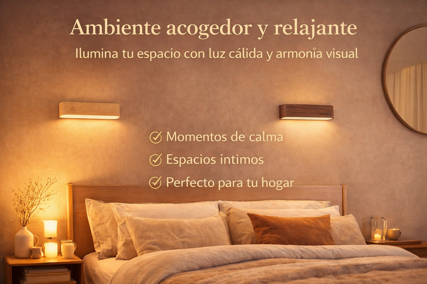 Lámpara LED Minimalista | Luz Cálida para Ambientes Acogedores