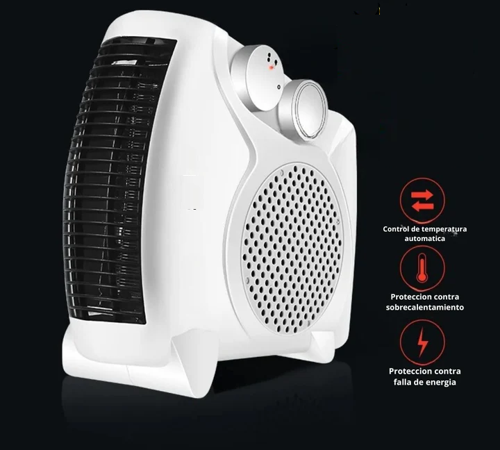 CALEFACTOR 2000W TÉRMOVENTILADOR TÉRMICO CON TERMOSTATO REGULABLE